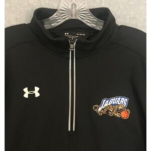 AAU Jaguars Basketball Team Coach 1/4 Zip Sweater Mens XL Loose Fit Stitch Logo